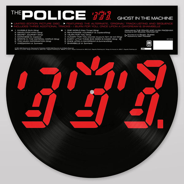 The Police Ghost In The Machine Picture Disc Vinyl LP