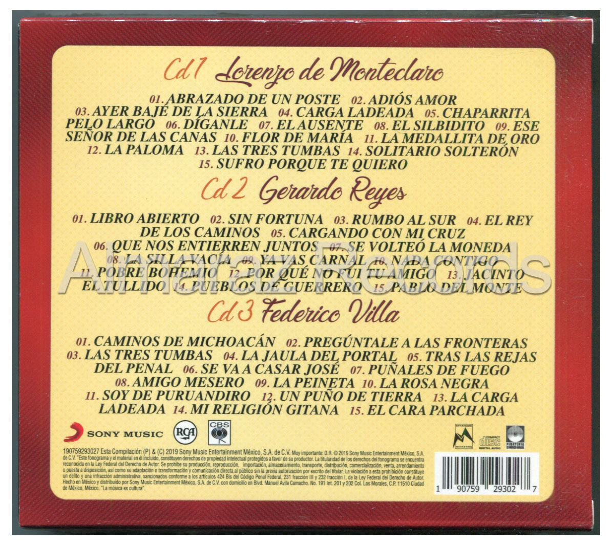 2 Siglos De Musica Gerardo Reyes / Lorenzo De Moteclaro / Federico Villa 3CD