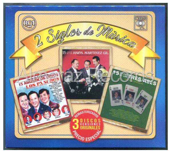 2 Siglos De Musica Trio Los Panchos / Tres Ases / Hermanos Martinez Gil 3CD
