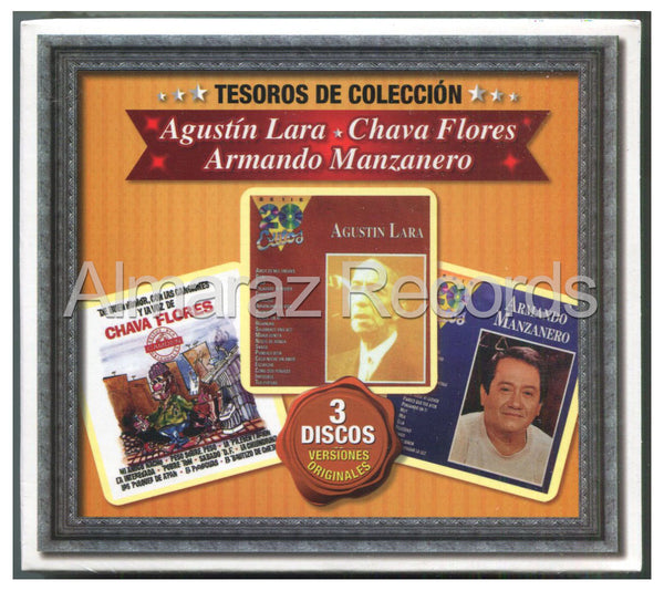 Agustin Lara Armando Manzanero Tesoros De Coleccion 3CD