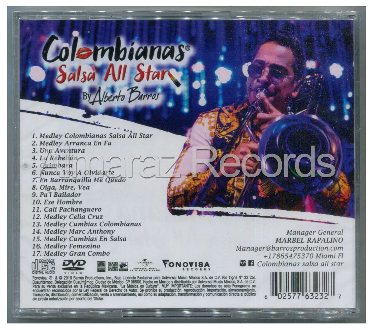 Alberto Barros Colombianas Salsa All Star CD+DVD