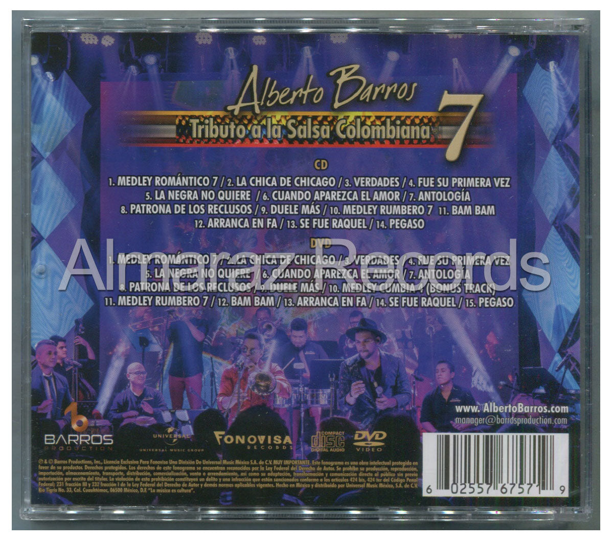 Alberto Barros Tributo A La Salsa Colombiana 7 CD+DVD