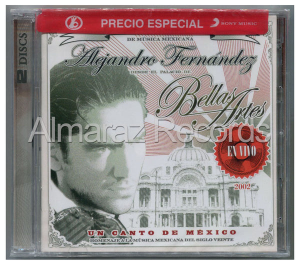 Alejandro Fernandez Bellas Artes En Vivo 2CD