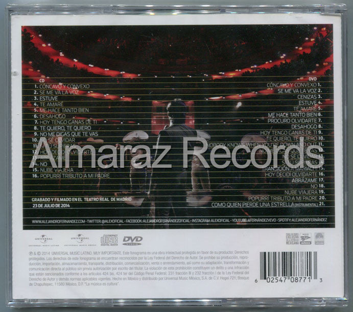 Alejandro Fernandez Confidencias Reales CD+DVD - Almaraz Records | Tienda de Discos y Películas
 - 2