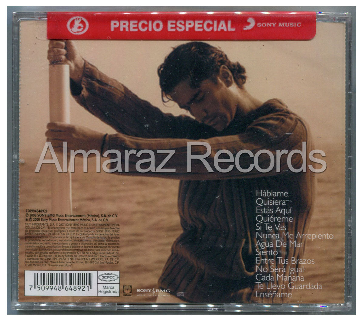 Alejandro Fernandez Entre Tus Brazos CD - Almaraz Records | Tienda de Discos y Películas
 - 2