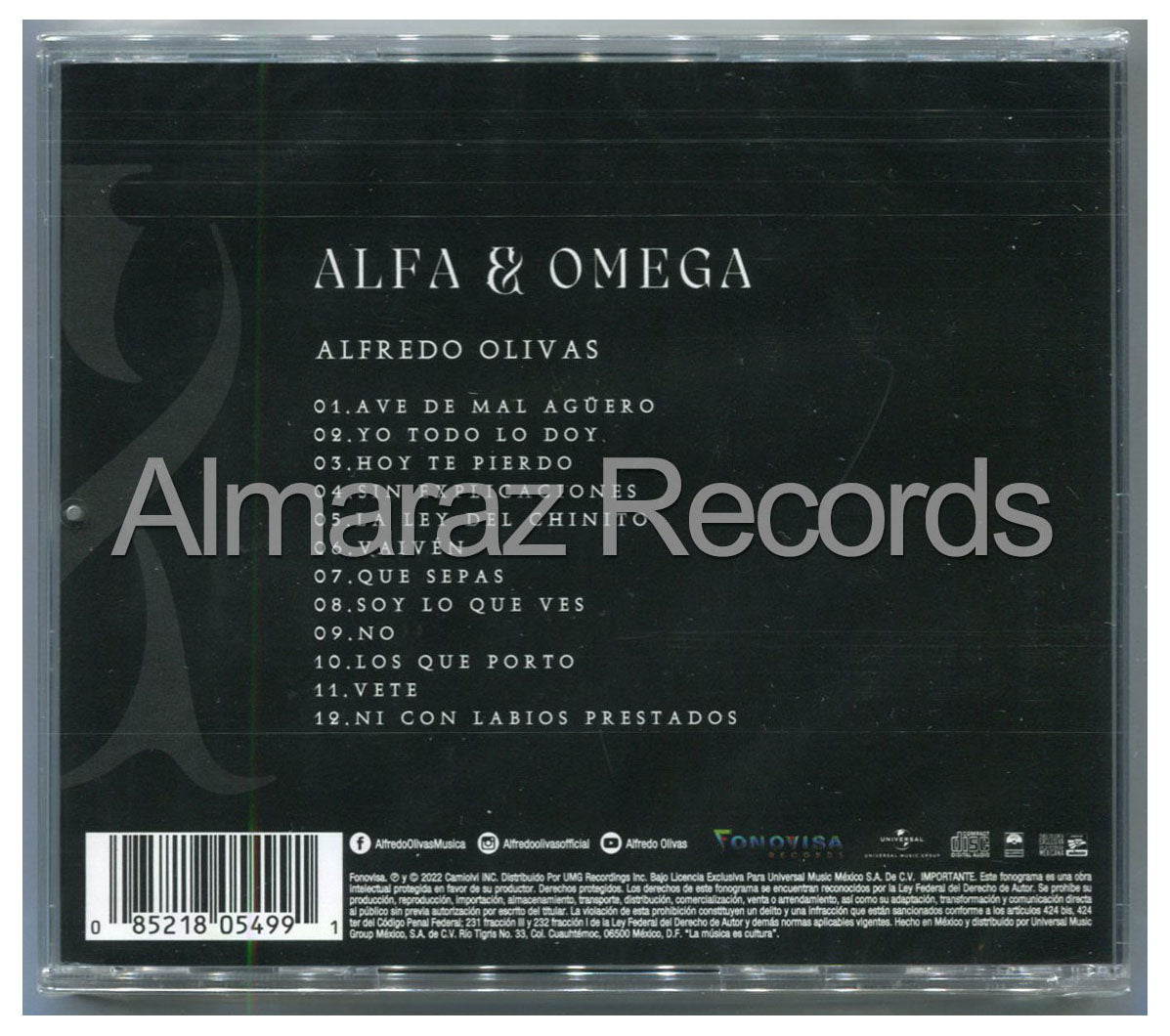 Alfredo Olivas Alfa & Omega CD