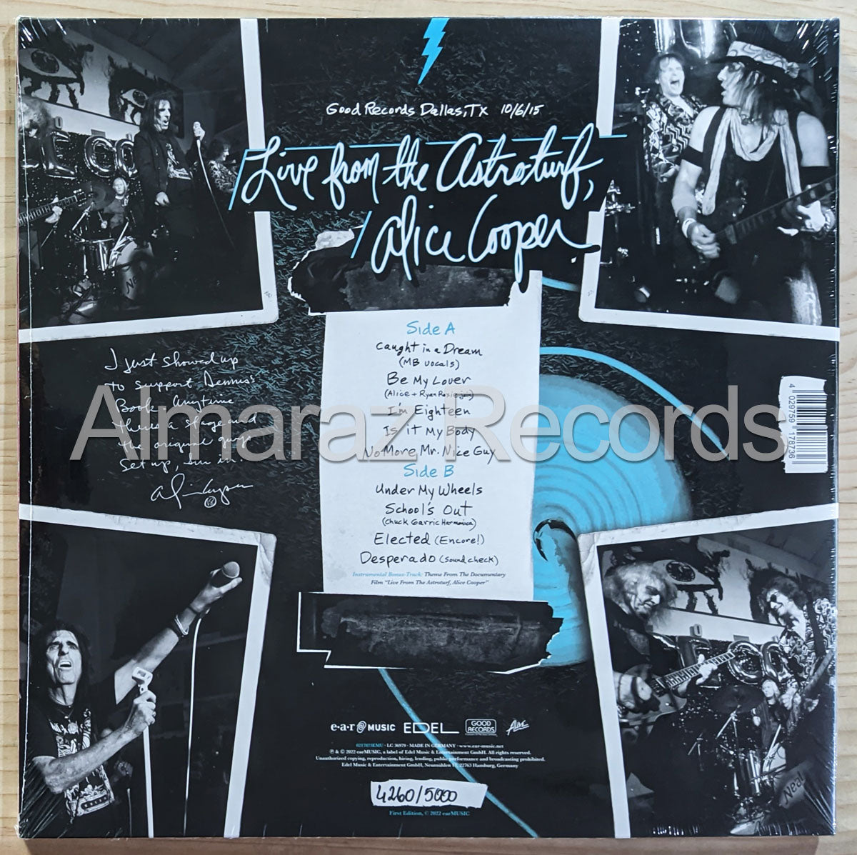 Alice Cooper Live From The Astroturf Blue Vinyl LP+DVD