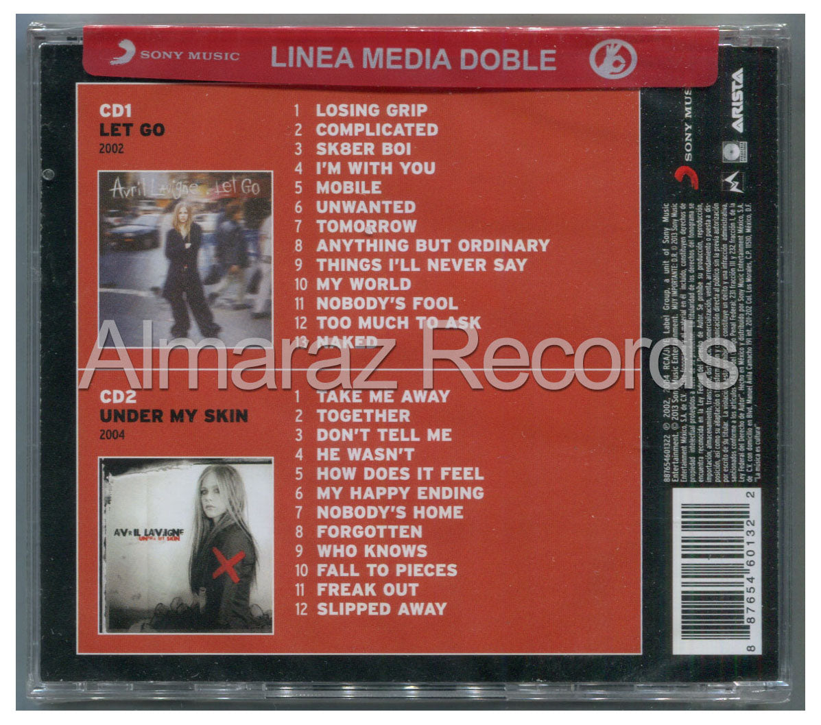 Avril Lavigne Double Pack Avril Lavigne Let Go / Under My Skin 2CD
