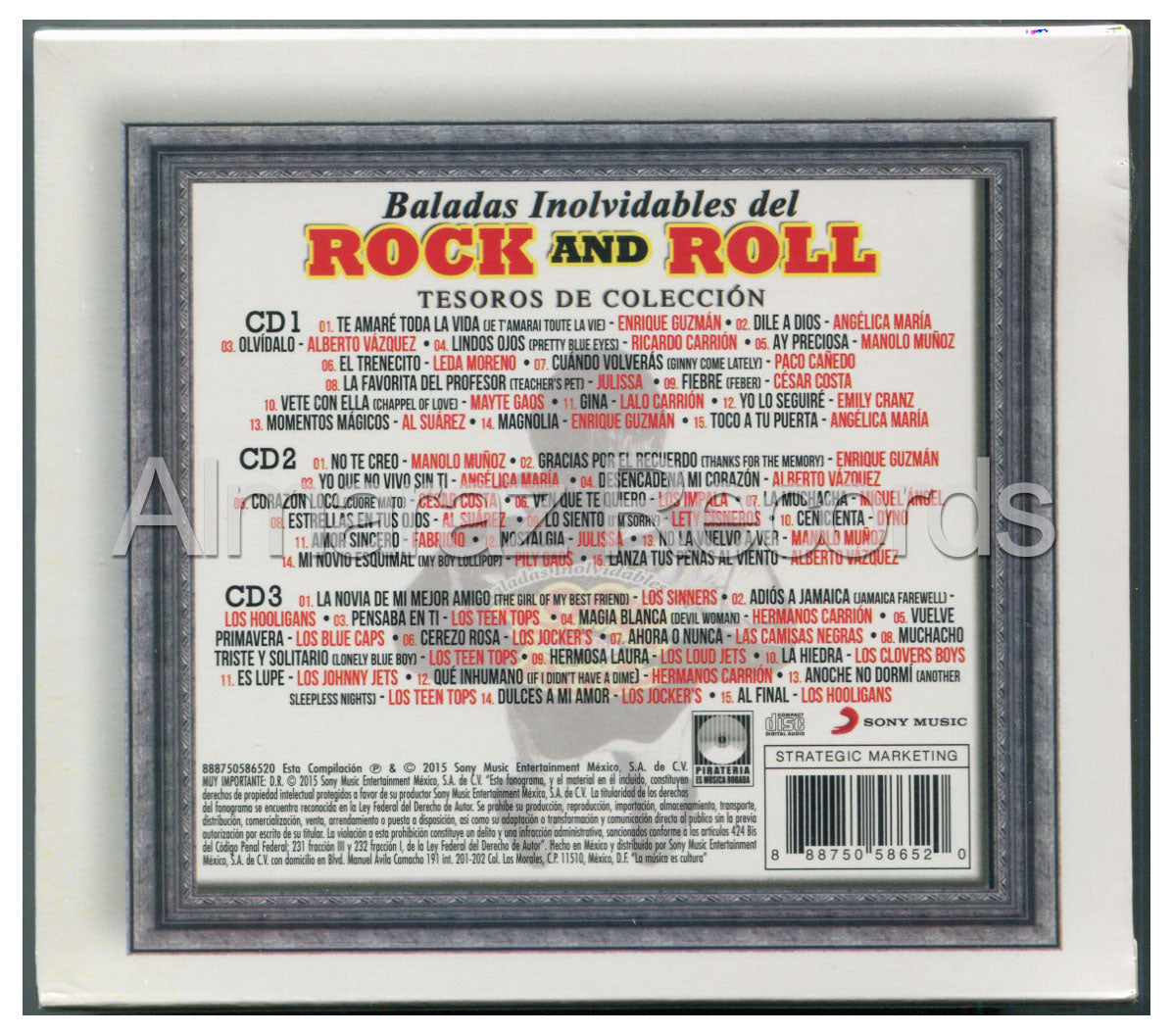 Baladas Inolvidables Del Rock And Roll Tesoros De Coleccion 3CD - Almaraz Records | Tienda de Discos y Películas
 - 2