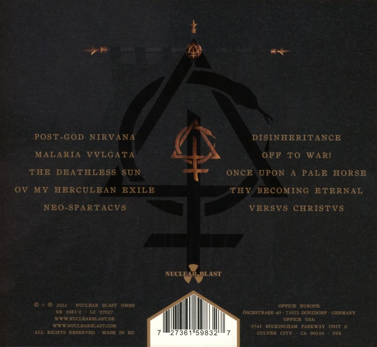 Behemoth Opvs Contra Natvram CD [Importado]