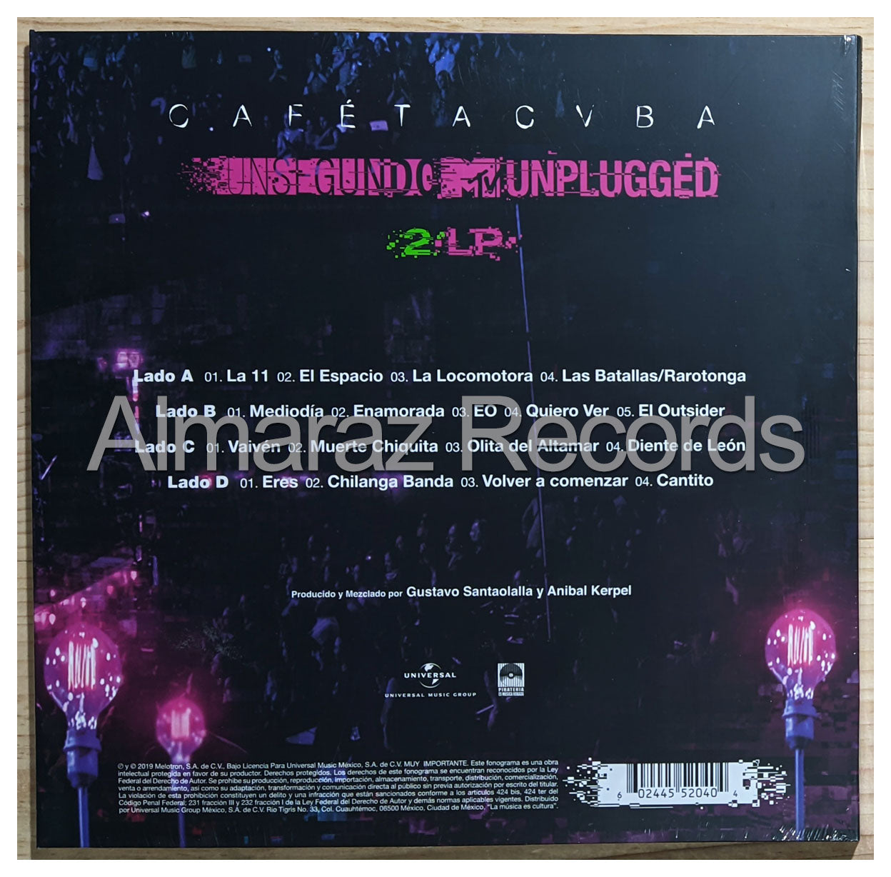 Cafe Tacvba Un Segundo MTV Unplugged Vinyl LP Crystal Clear