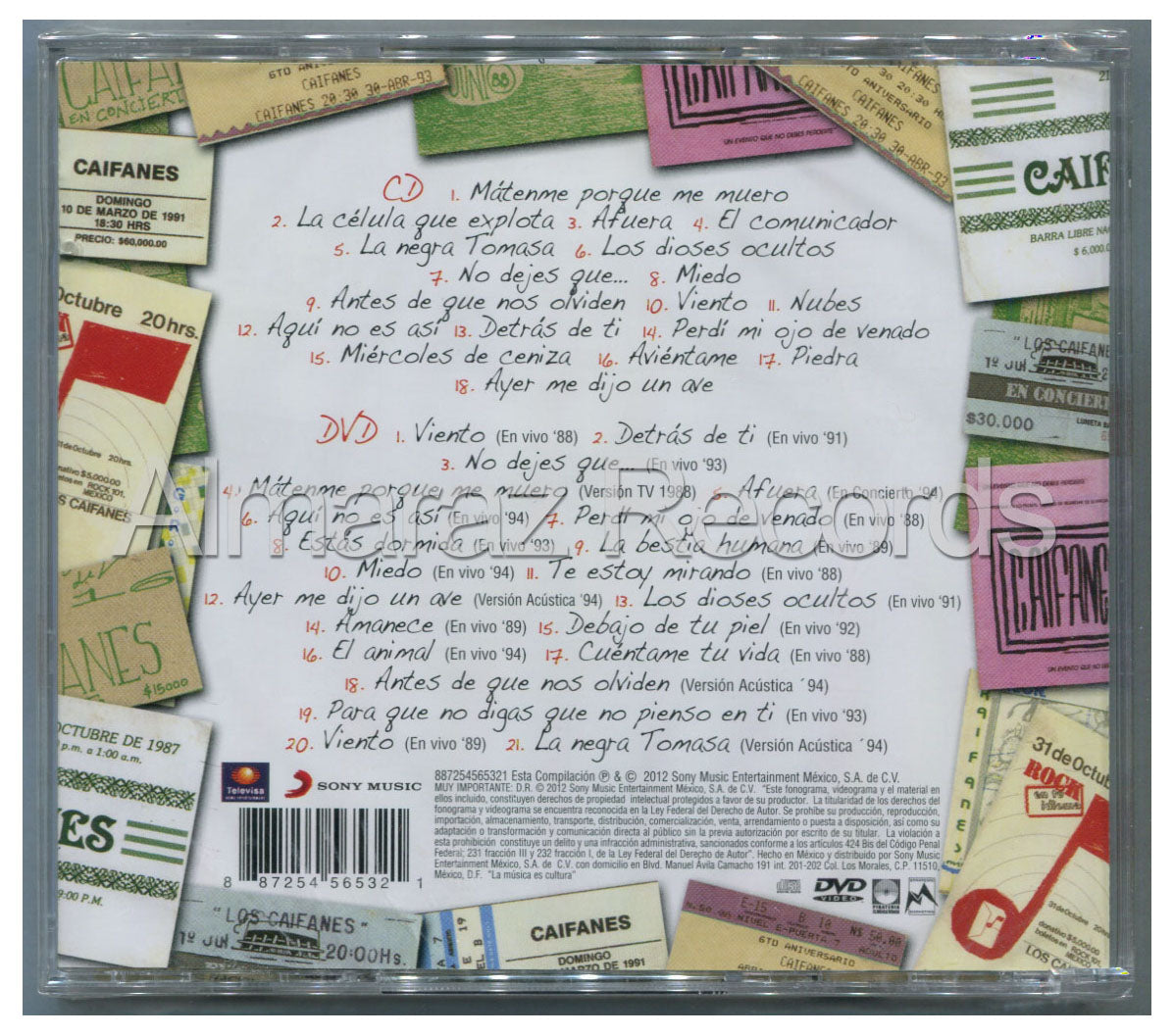 Caifanes 25 Aniversario CD+DVD - Almaraz Records | Tienda de Discos y Películas
 - 2