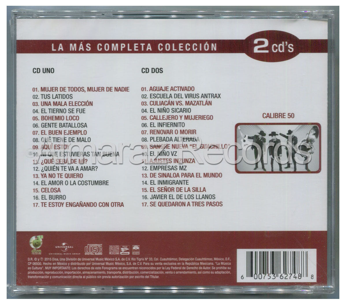 Calibre 50 La Mas Completa Coleccion 2CD - Almaraz Records | Tienda de Discos y Películas
 - 2