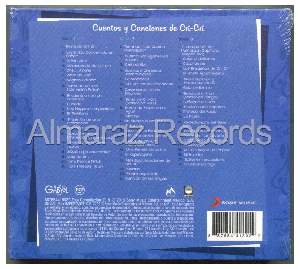 Cri-Cri Cuentos Y Canciones Vol. 1 3CD