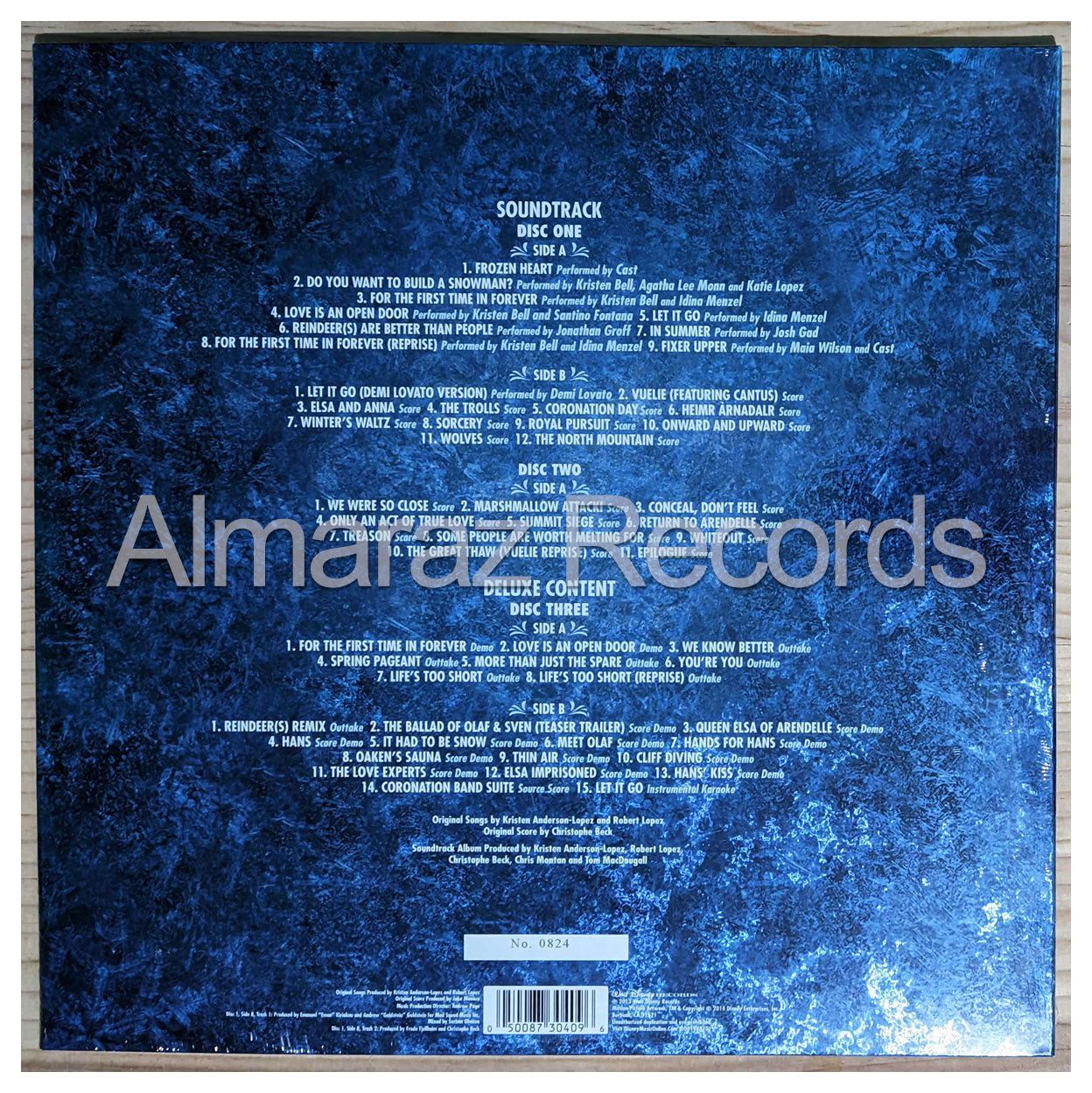 Disney Frozen Deluxe Edition Soundtrack Vinyl LP #0824
