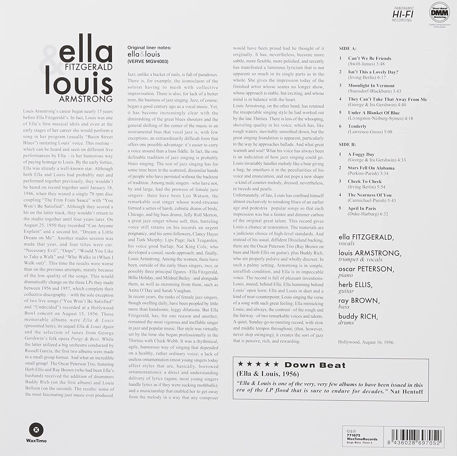 Ella Fitzgerald & Louis Armstrong Vinyl LP