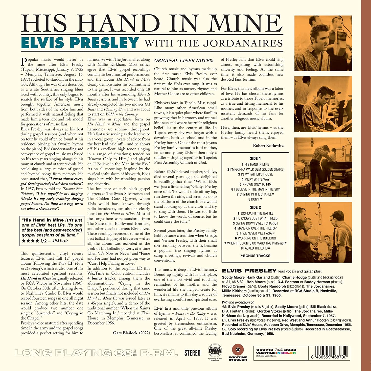 Elvis Presley His Hand In Mine Limited Bronze Vinyl LP