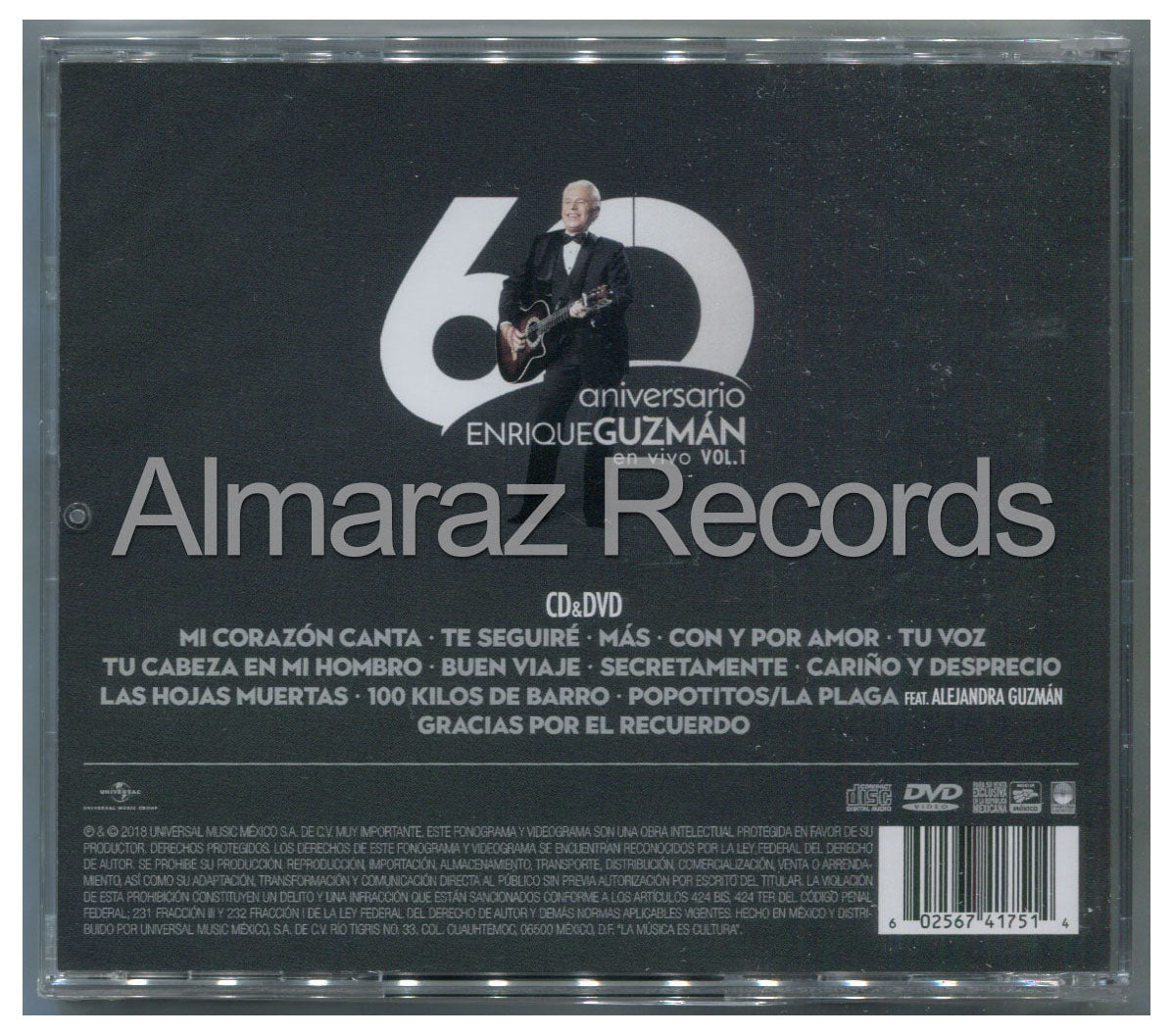 Enrique Guzman 60 Aniversario En Vivo Vol. 1 CD+DVD