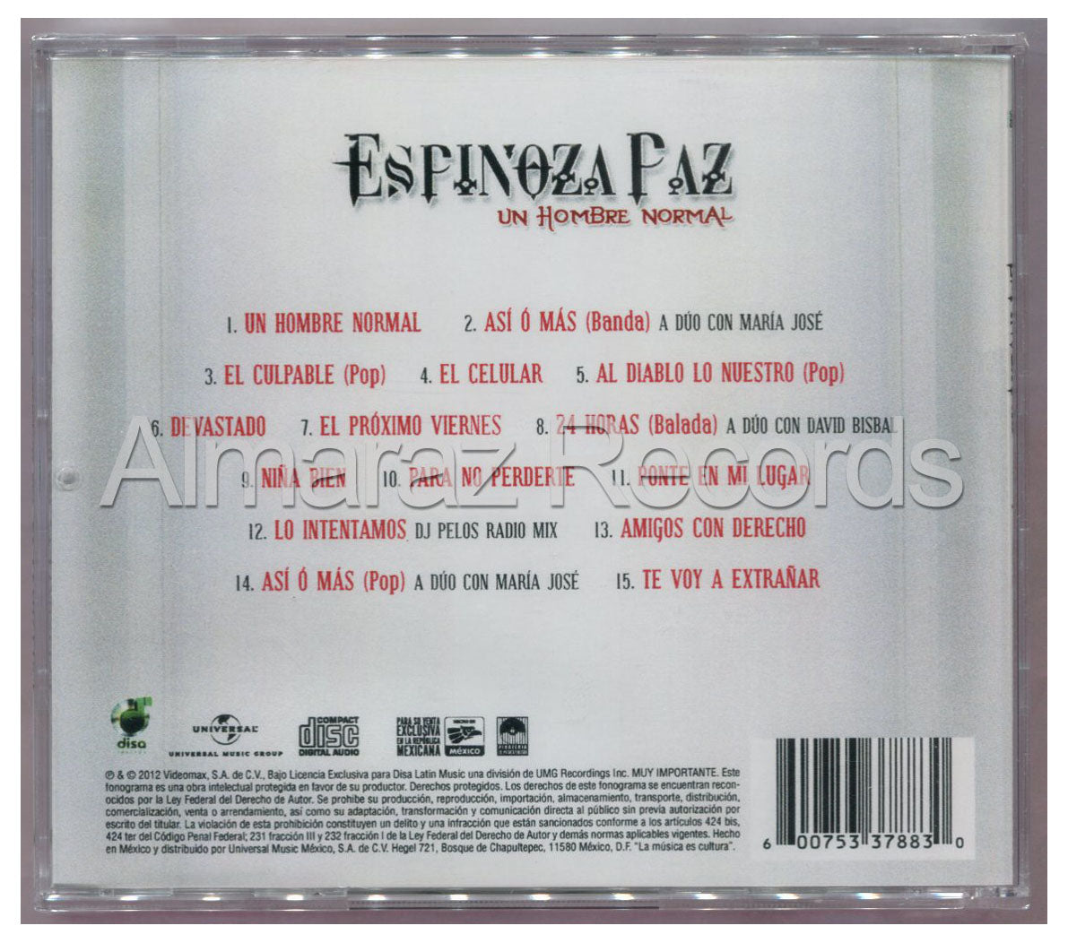 Espinoza Paz Un Hombre Normal CD