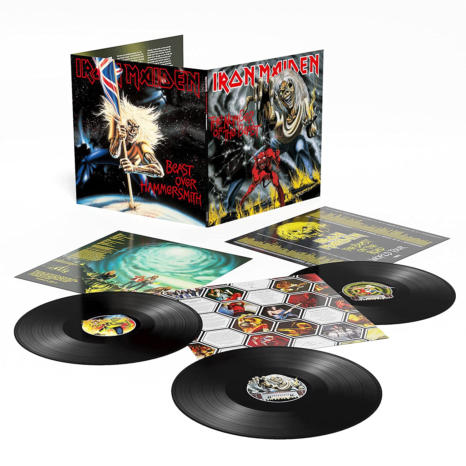 Iron Maiden The Number Of The Beast + Beast Over Hammersmith Vinyl LP