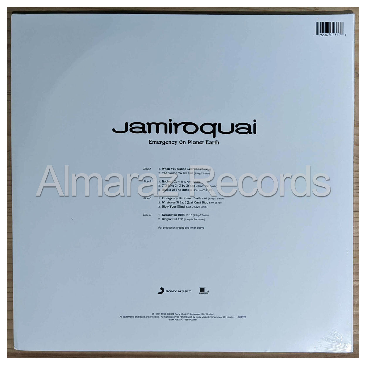 Jamiroquai Emergency On Planet Earth Limited Clear Vinyl LP