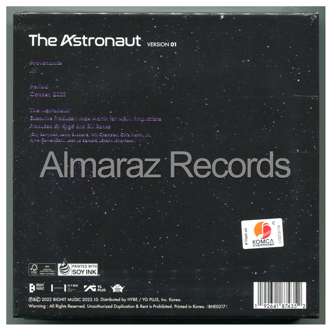 Jin The Astronaut Version 01 CD Boxset [Importado]