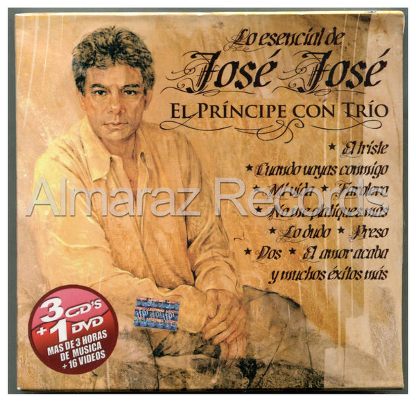 Jose Jose Lo Esencial Del Principe Con Trio 3CD+DVD - Almaraz Records | Tienda de Discos y Películas
 - 1