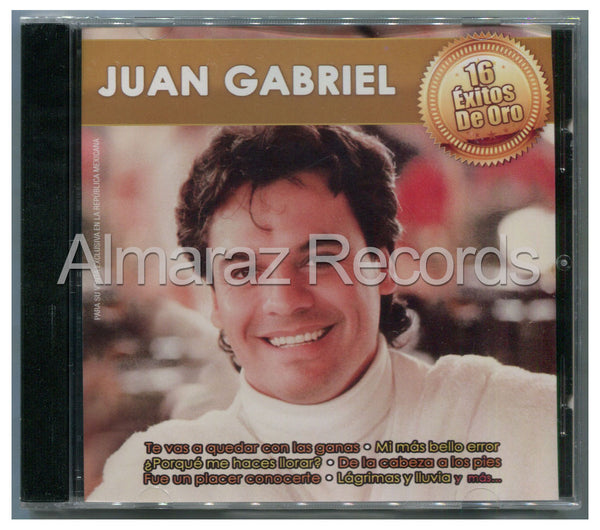 Juan Gabriel 16 Exitos De Oro CD - Almaraz Records | Tienda de Discos y Películas
 - 1