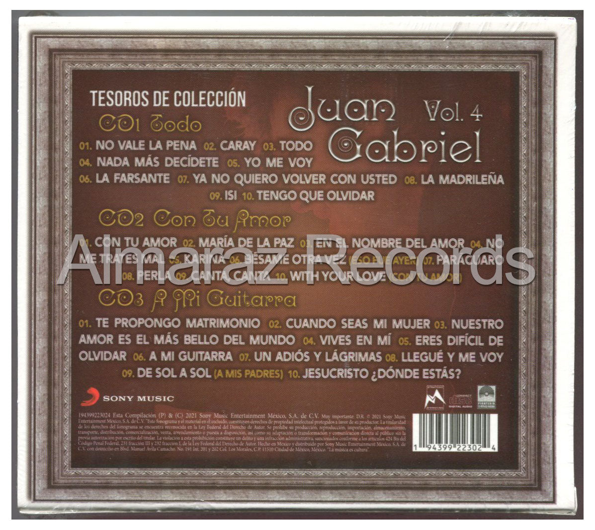 Juan Gabriel Tesoros De Coleccion Vol. 4 3CD