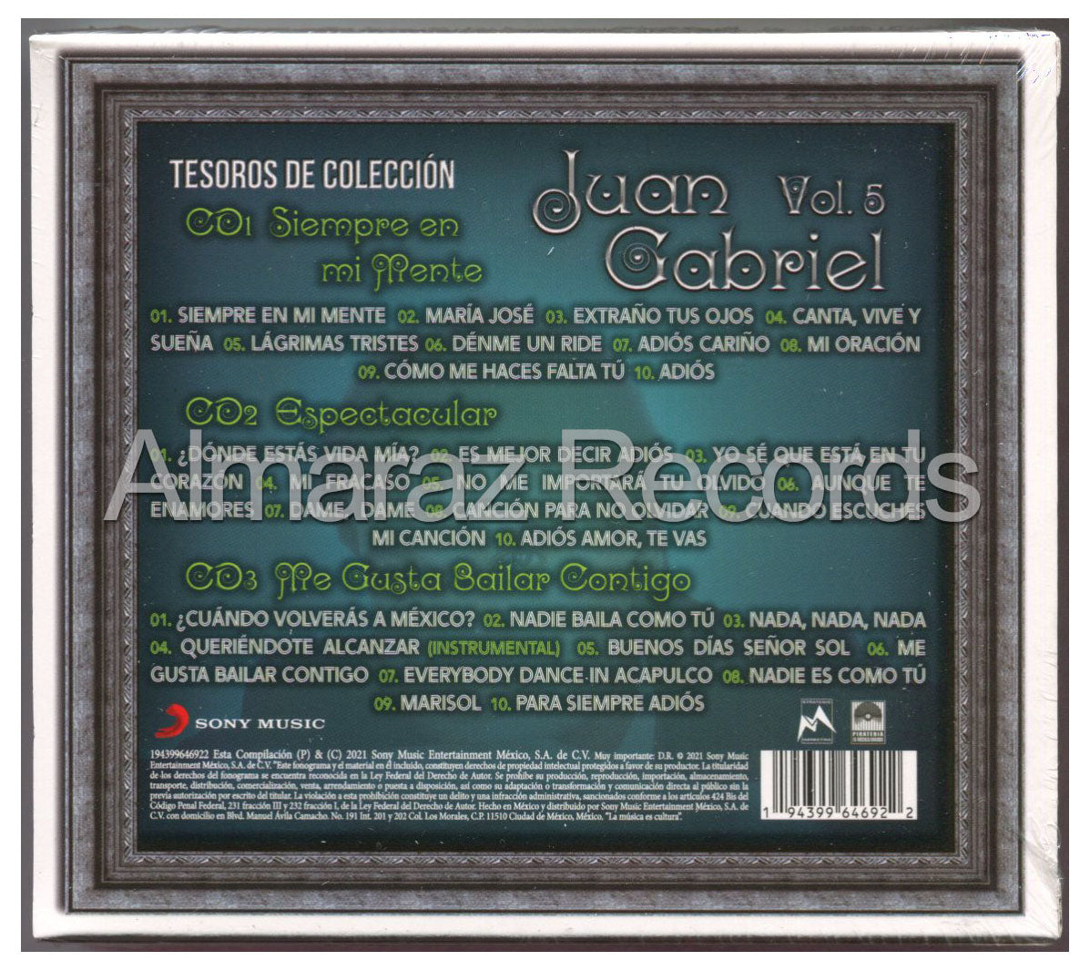 Juan Gabriel Tesoros De Coleccion Vol. 5 3CD