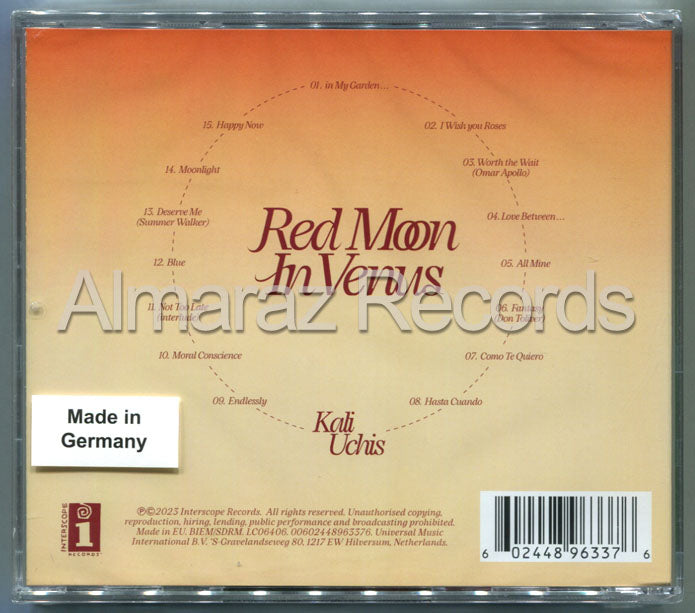 Kali Uchis Red Moon In Venus CD [Importado]