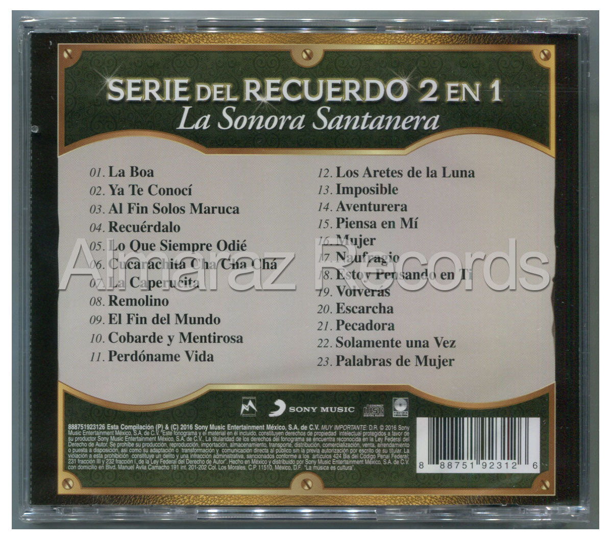 La Sonora Santanera Serie Del Recuerdo 2 En 1 CD - Almaraz Records | Tienda de Discos y Películas
 - 2