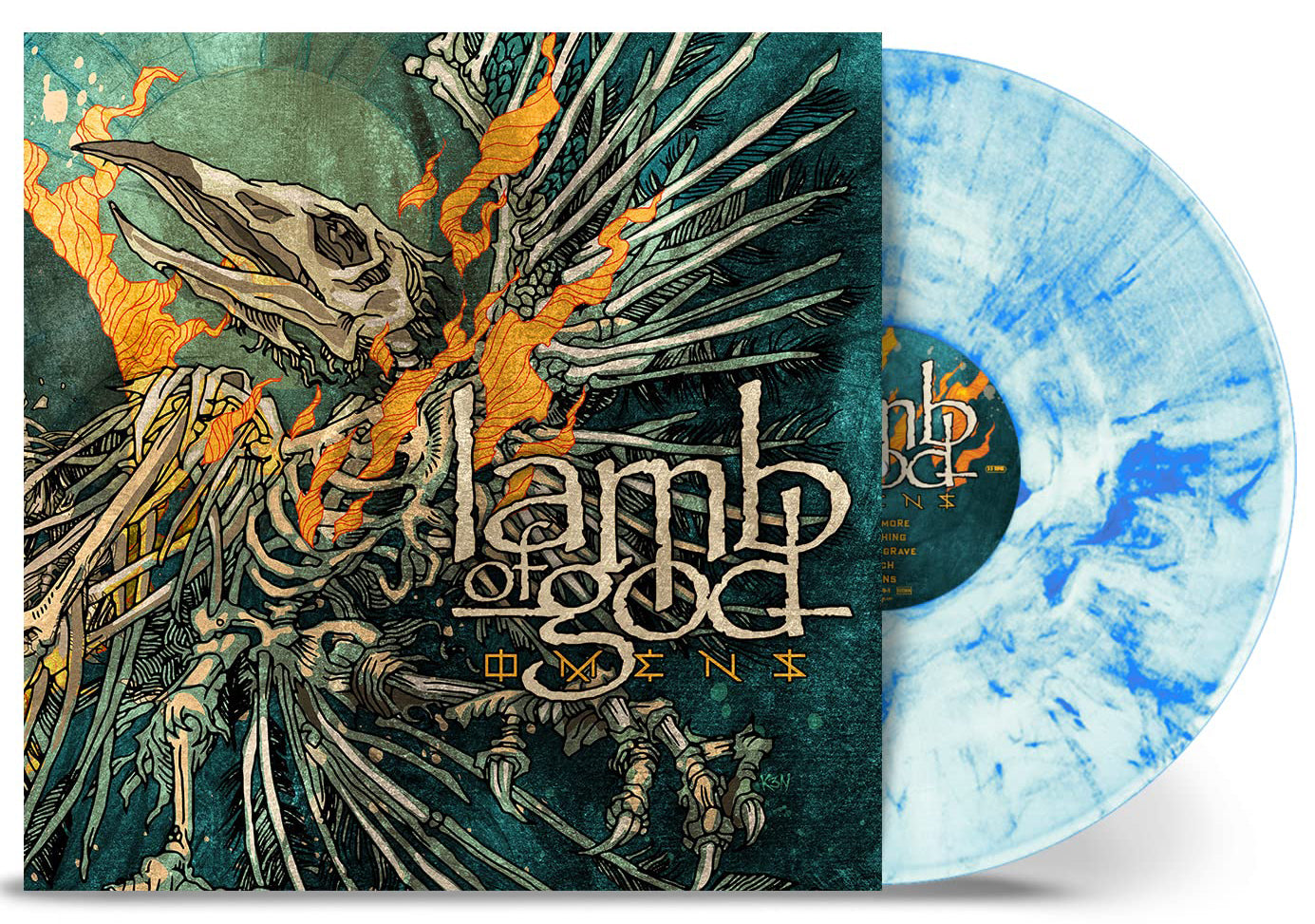 Lamb Of God Omens Limited Marbled White/Blue Vinyl LP