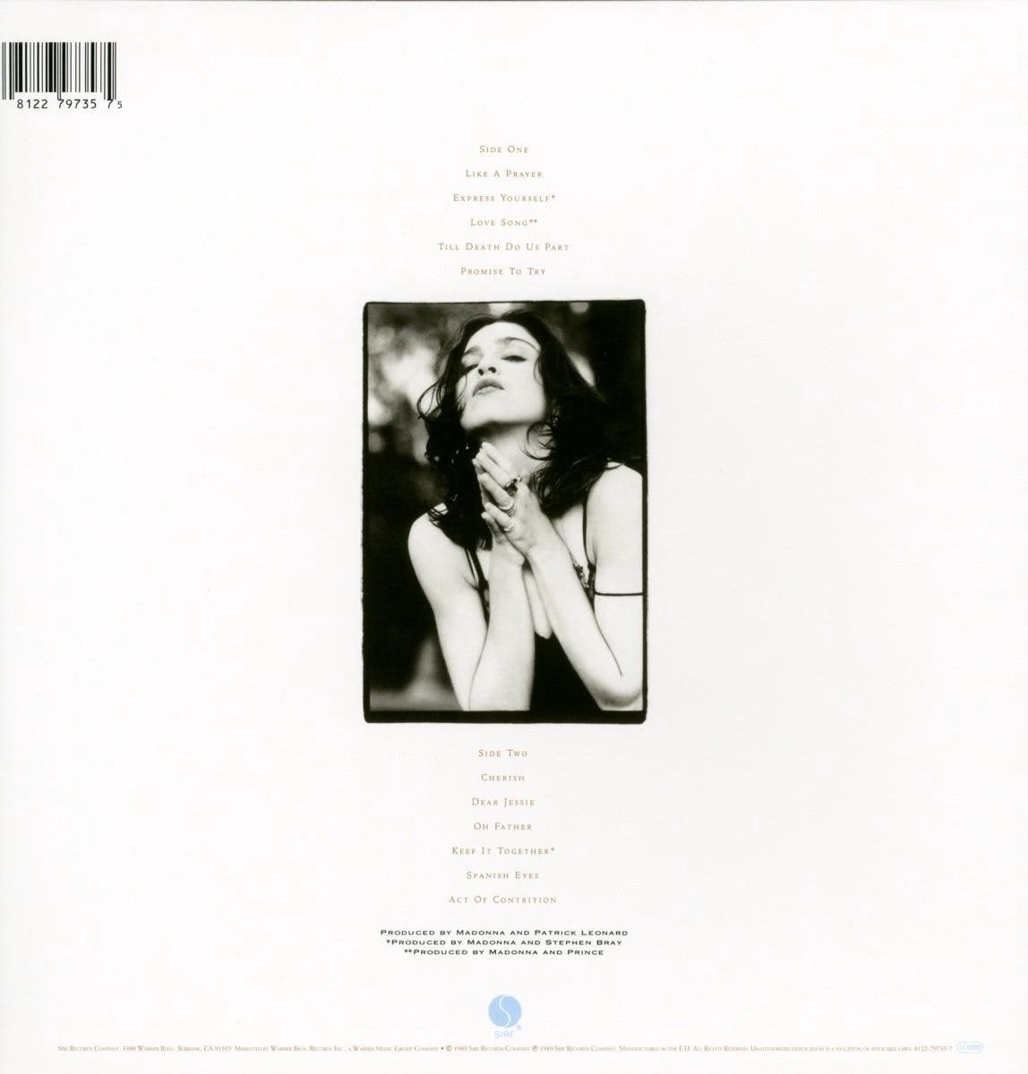 Madonna Like A Prayer Vinyl LP