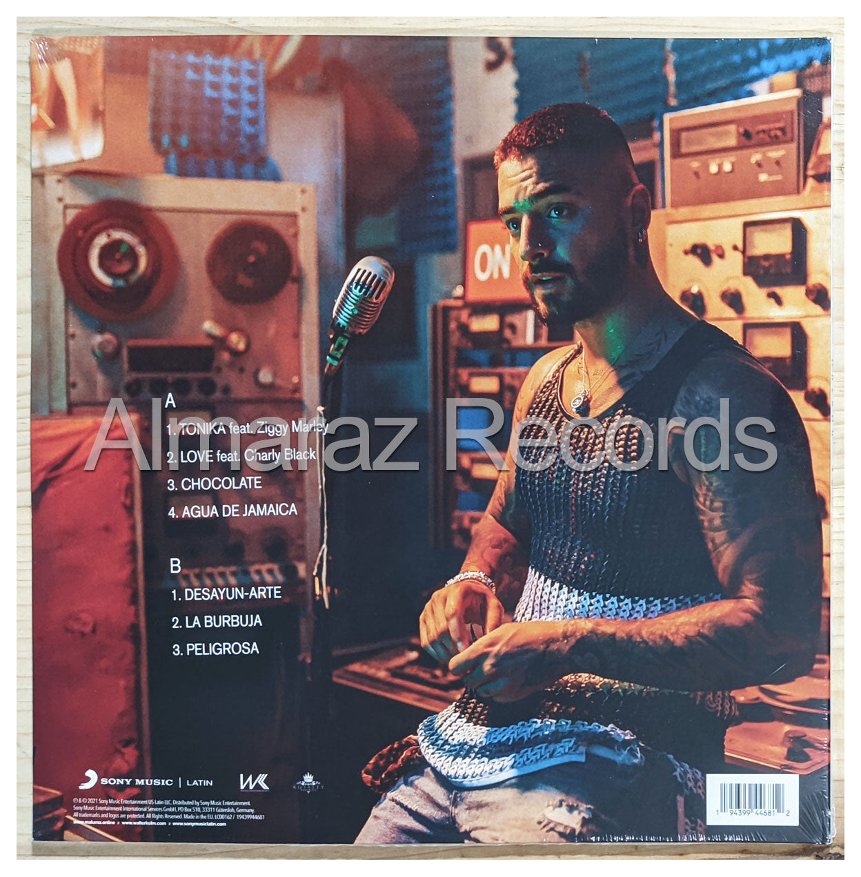 Maluma #7DJ 7 Dias En Jamaica Limited Turquoise Vinyl LP