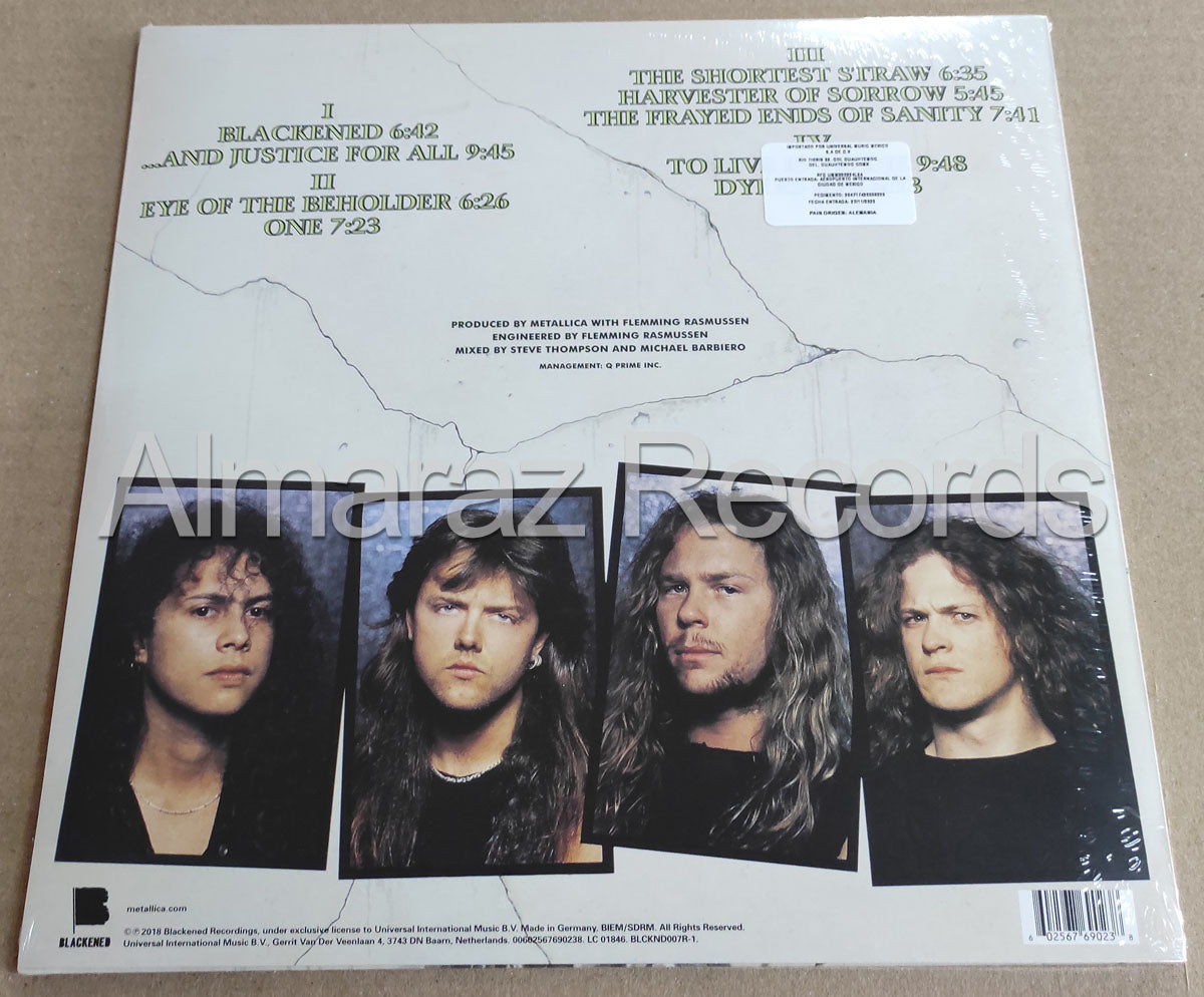 Metallica And Justice For All Vinyl