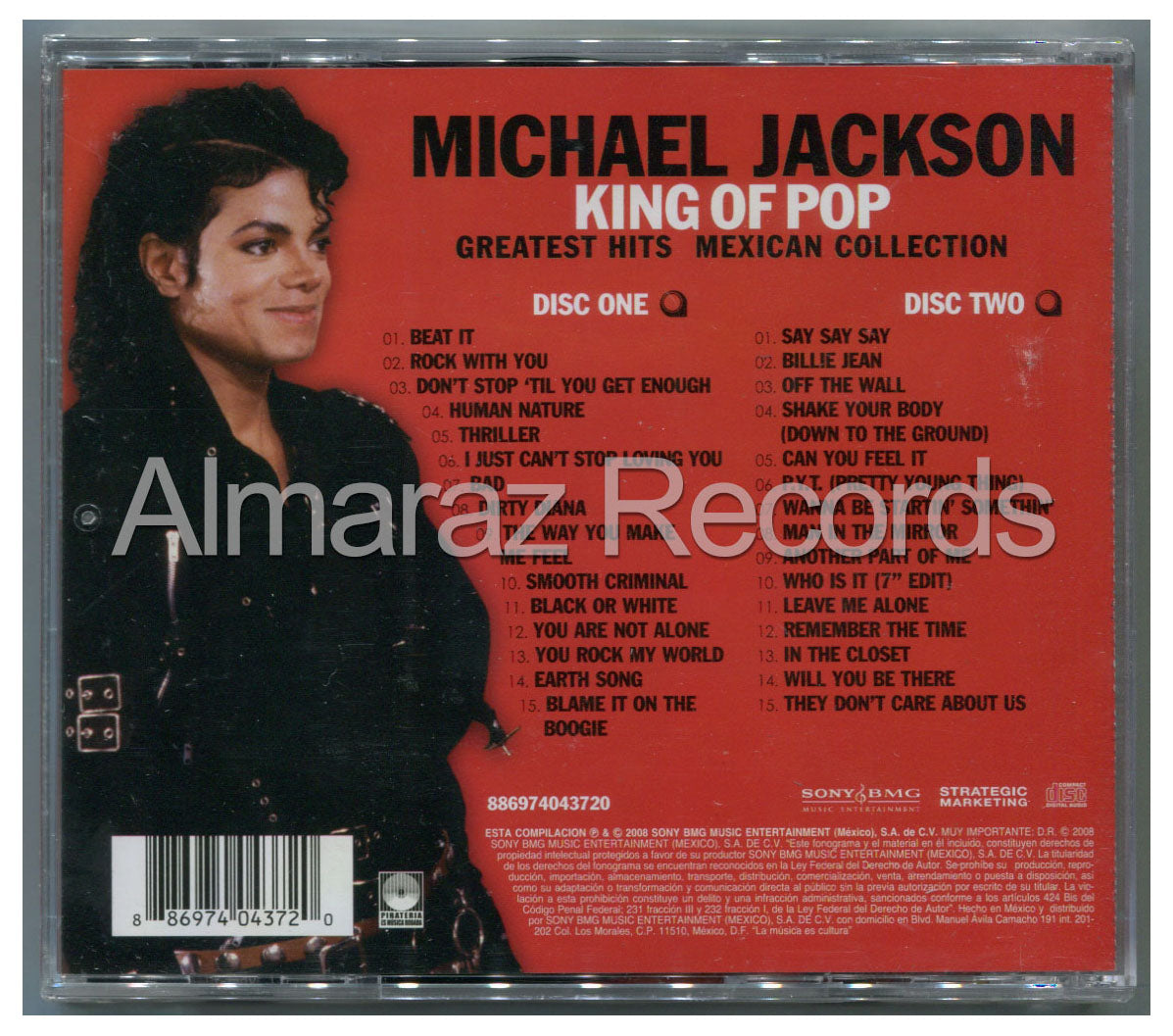 Michael Jackson King Of Pop Greatest Hits Mexican Collection 2CD