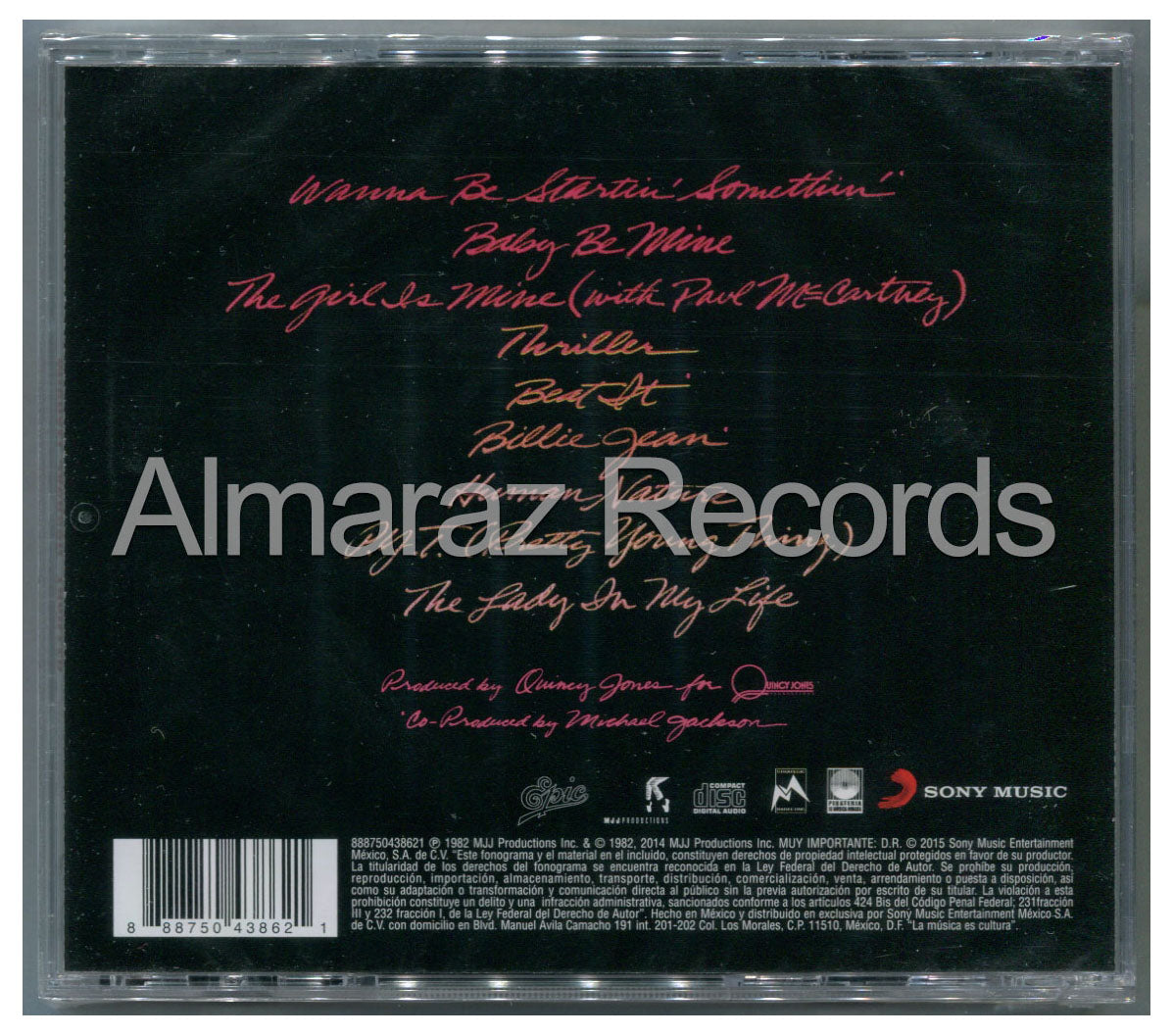 Michael Jackson Thriller 2015 CD - Almaraz Records | Tienda de Discos y Películas
 - 2