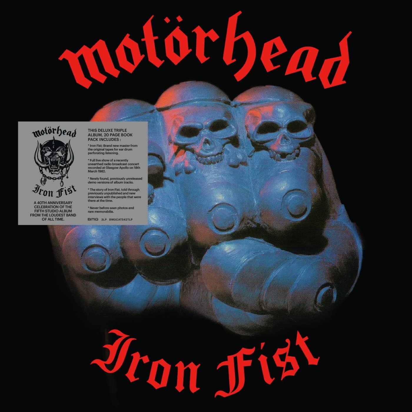 Motorhead Iron Fist 40th Anniversary Deluxe Vinyl LP