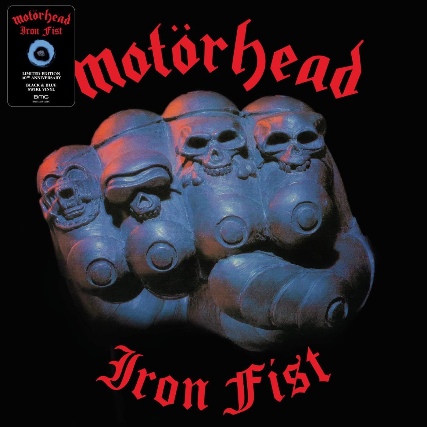 Motorhead Iron Fist 40th Anniversary Limited Blue/Black Vinyl LP