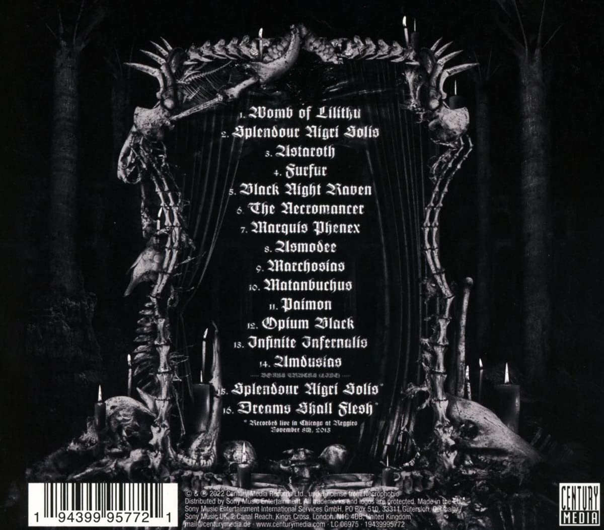 Necrophobic Womb Of Lilithu CD [2022][Importado]