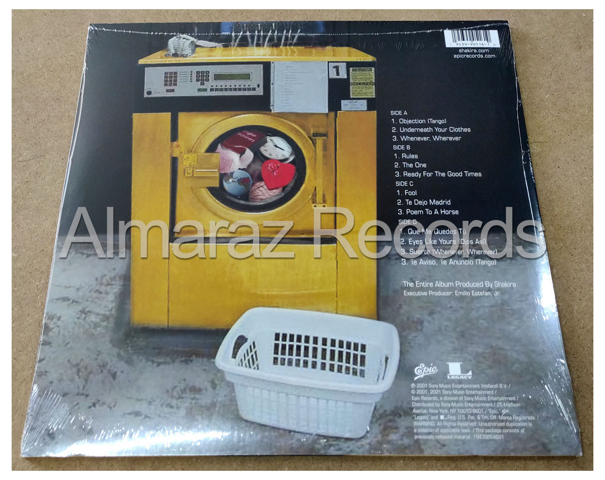 Shakira Laundry Service Opaque Yellow Vinyl LP
