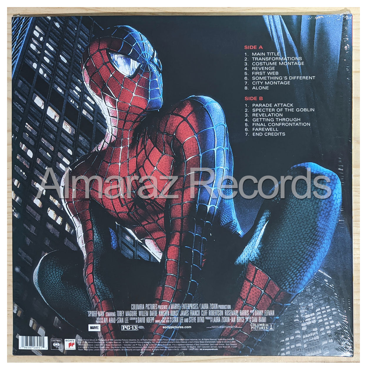 Danny Elfman Spider-Man 20th Anniversary Limited Gold Vinyl LP
