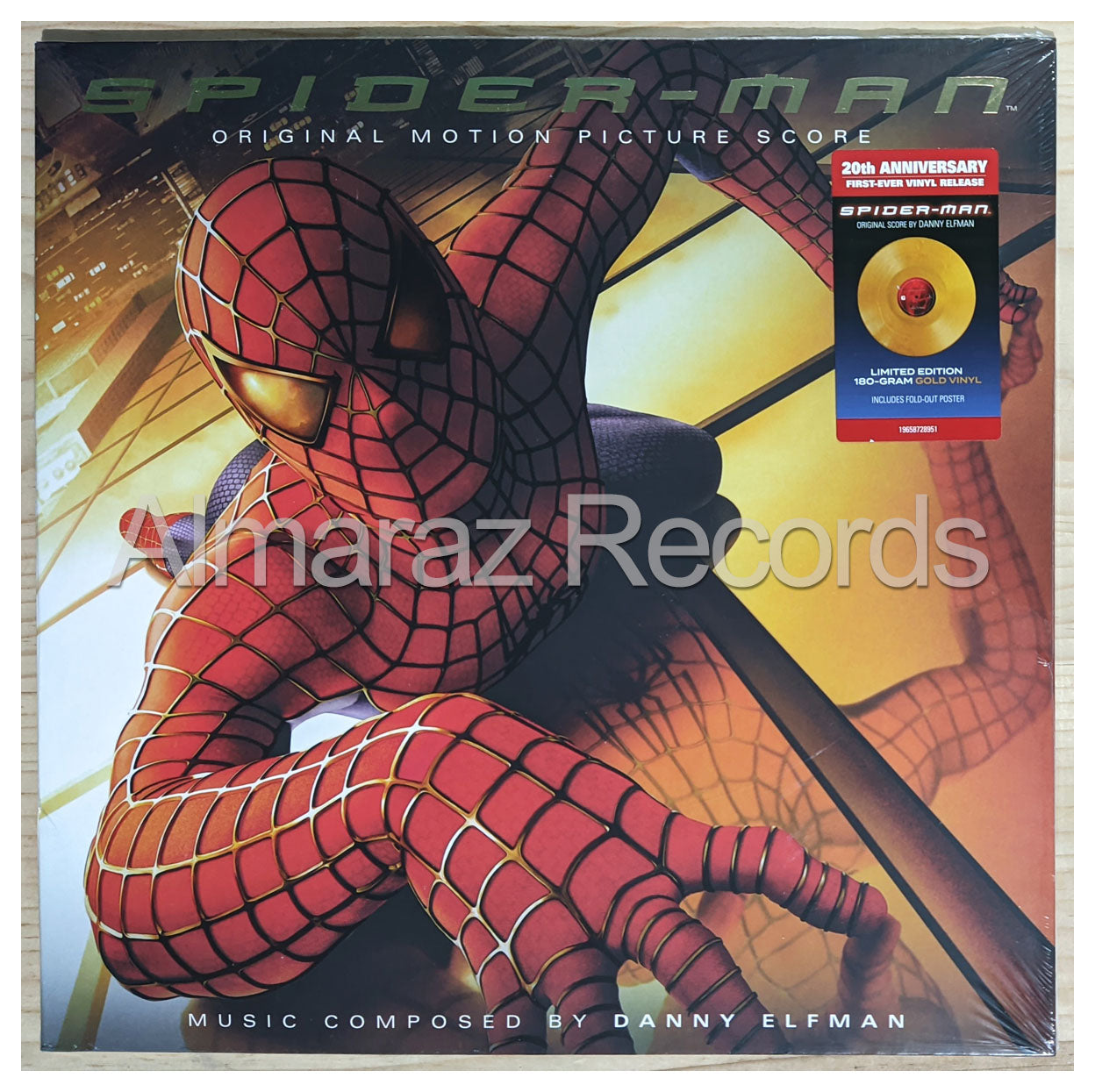 Danny Elfman Spider-Man 20th Anniversary Limited Gold Vinyl LP