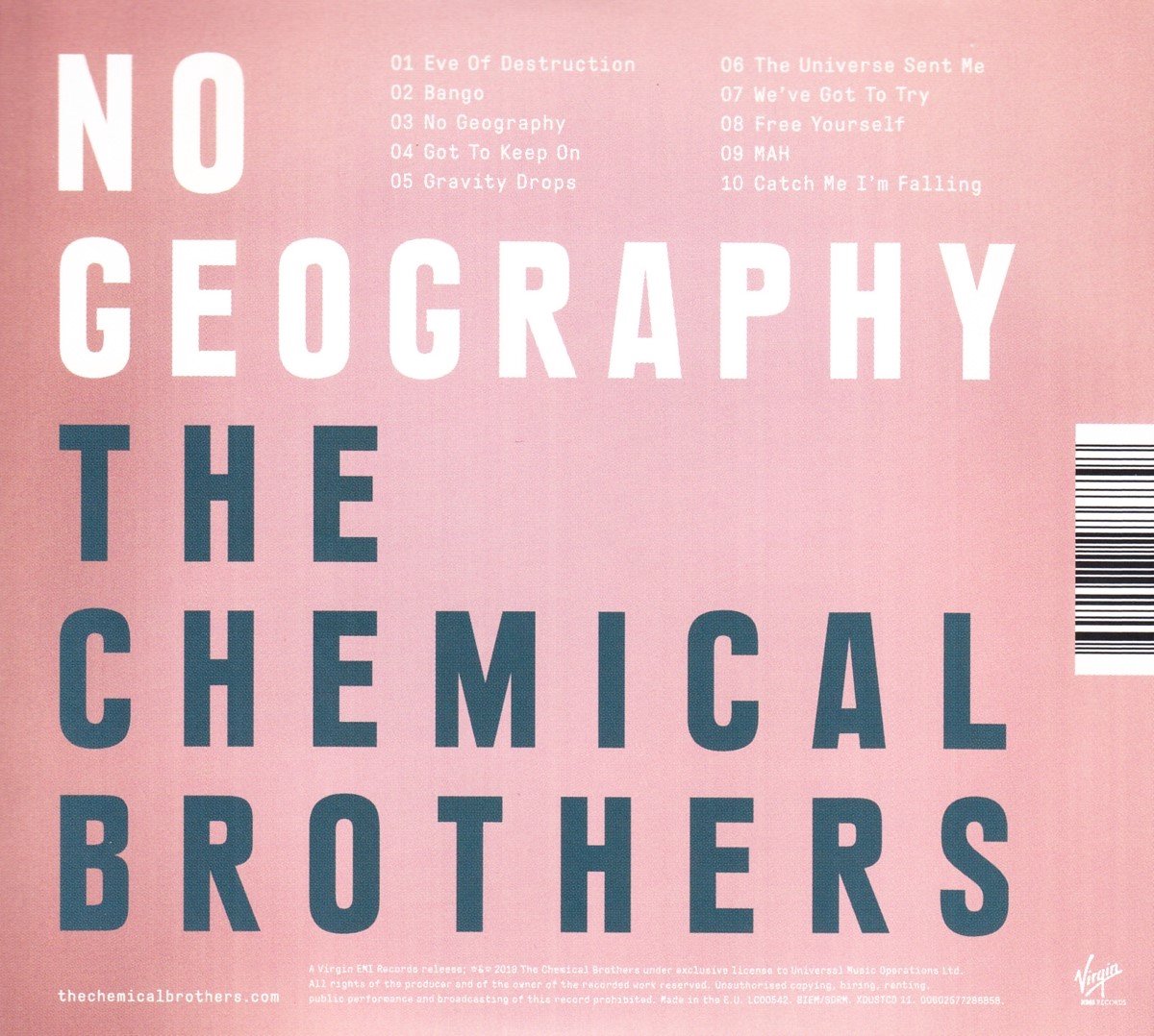 The Chemical Brothers No Geography CD [Importado]