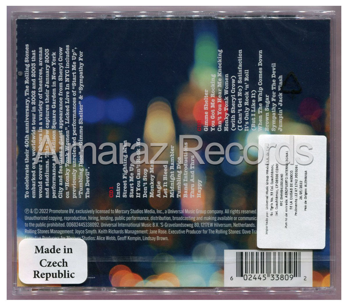 The Rolling Stones Licked Live In NYC 2CD [Importado]