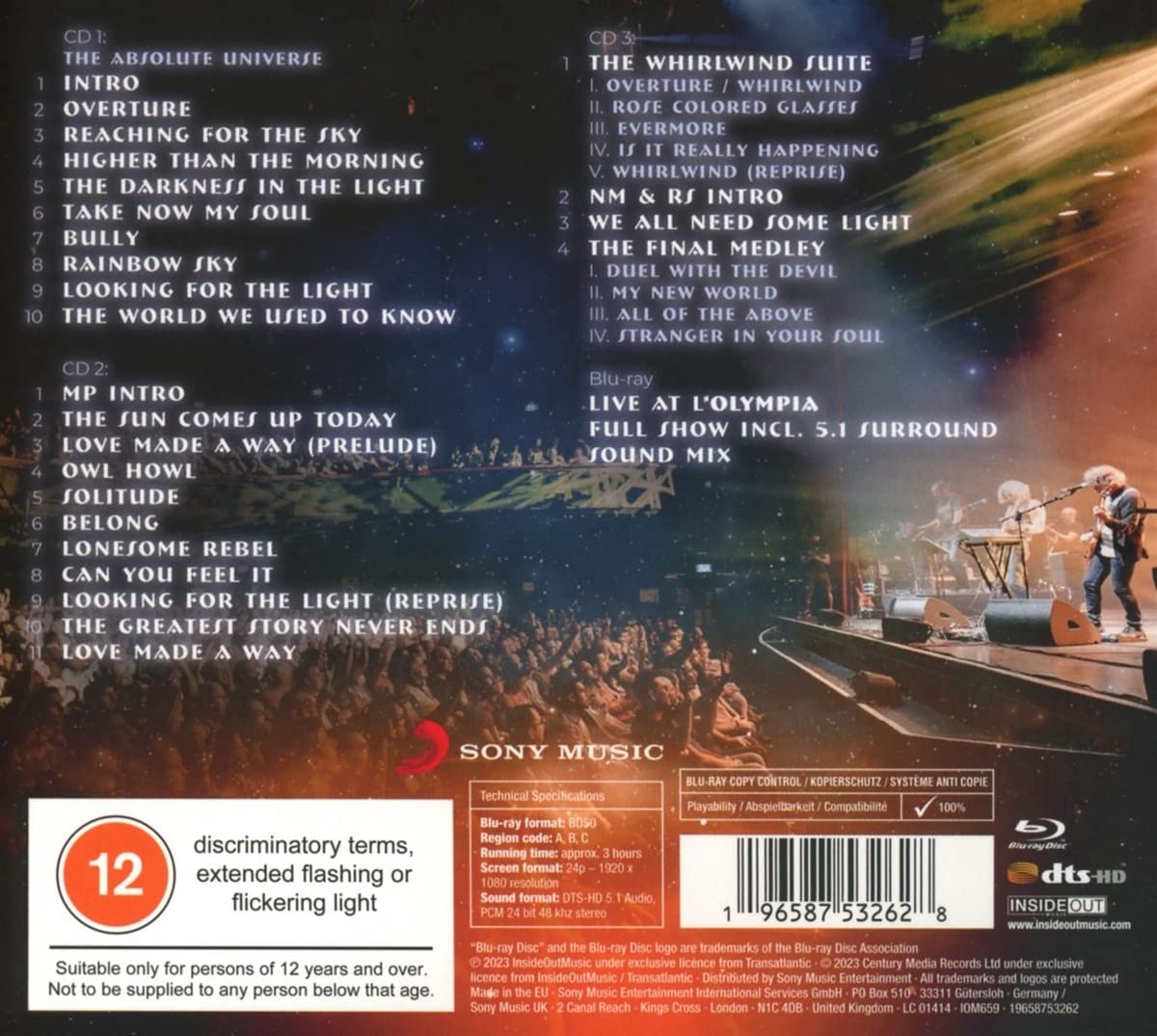 Transatlantic The Final Flight Live At L'Olympia 3CD+Blu-Ray [Importado]