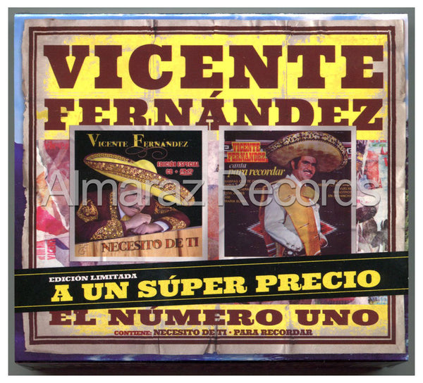 Vicente Fernandez Necesito De Ti + Canta Para Recordar 2CD