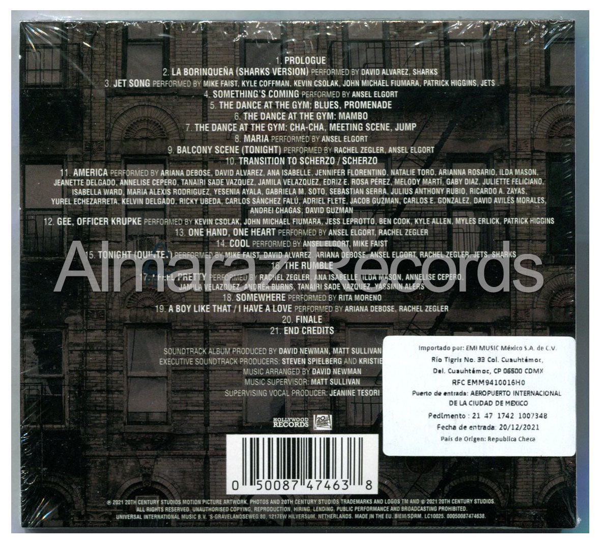 West Side Story Soundtrack CD [Importado]